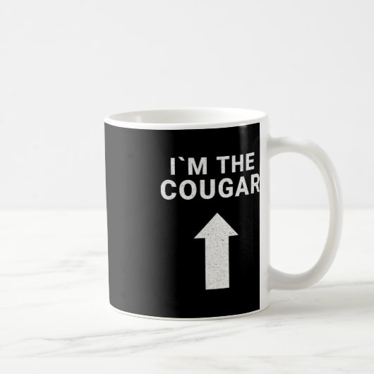 Ik ben bij de Cougar Humor Halloween Birthday Gift Koffiemok (Rechts)