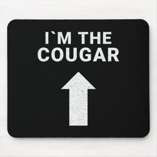 Ik ben bij de Cougar Humor Halloween Birthday Gift Muismat (Voorkant)