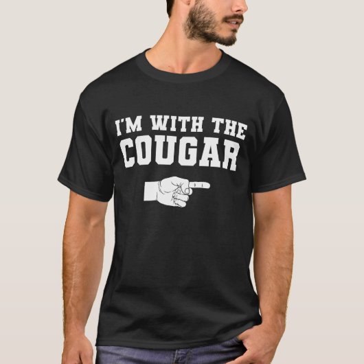 Ik ben bij de Cougar T-shirt (Voorkant)
