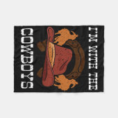 Ik ben bij de cowboy rel racing horseck rijdende s fleece deken (Voorkant (Horizontaal))