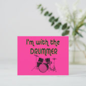 IK BEN BIJ DE DRUMMER BRIEFKAART (Staand voorkant)