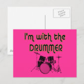 IK BEN BIJ DE DRUMMER BRIEFKAART (Voorkant / Achterkant)