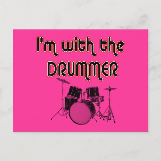 IK BEN BIJ DE DRUMMER BRIEFKAART (Voorkant)
