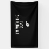 Ik ben bij de geit Halloween kostuum feestgeit Spandoek (Verticaal)