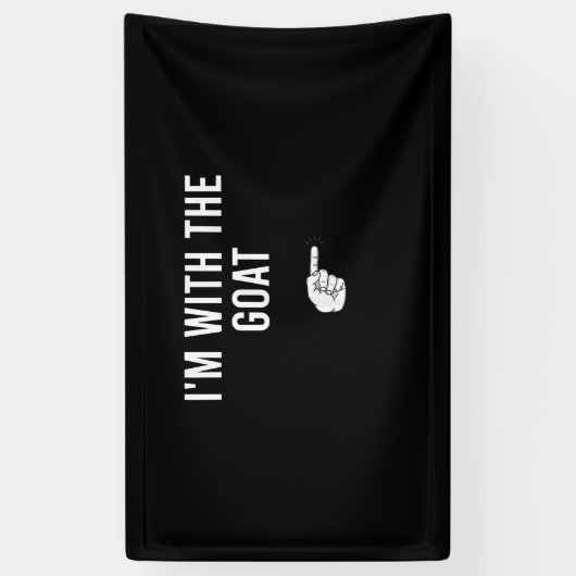 Ik ben bij de geit Halloween kostuum feestgeit Spandoek (Verticaal)