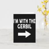 Ik ben bij de gerbil Halloween gerbil Kaart (Gele Bloem)