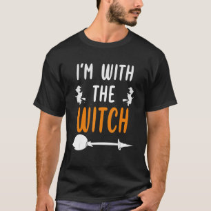 Ik ben bij de heks Funny Halloween Costume voor Go T-shirt