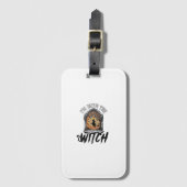 Ik Ben Bij De Heks Vintage Halloween Bagagelabel (Voorkant (verticaal))