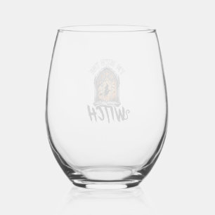 Ik Ben Bij De Heks Vintage Halloween Wijnglas Zonder Voet