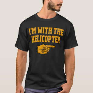 Ik ben bij de helikopter Funny Couple Halloween T-shirt