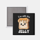Ik ben bij de jam en pindakaas matching koppel magneet (Voorkant / Achterkant)