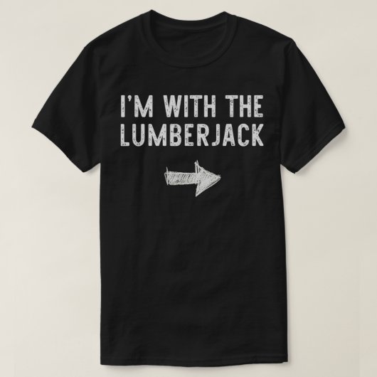 Ik ben bij de Lumberjack Costume Halloween Matchin T-shirt (Design voorkant)