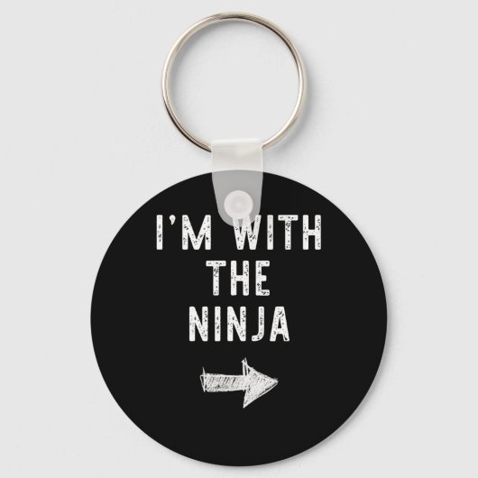 Ik ben bij de Ninja Costume Halloween Matching Cou Sleutelhanger (Voorkant)