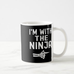Ik ben bij de Ninja Funny Skeleton Halloween Match Koffiemok