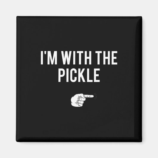 Ik ben bij de Pickle Halloween Costume Party Match Magneet (Voorkant)