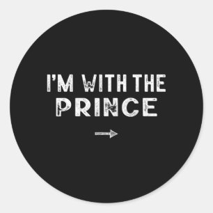 Ik ben bij de prins kostuum bijpassende luie Hallo Ronde Sticker