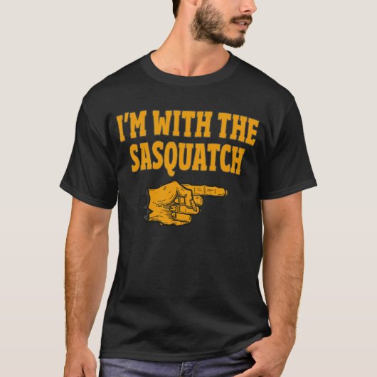 Ik ben bij de Sasquatch Matching Halloween Costume T-shirt (Voorkant)