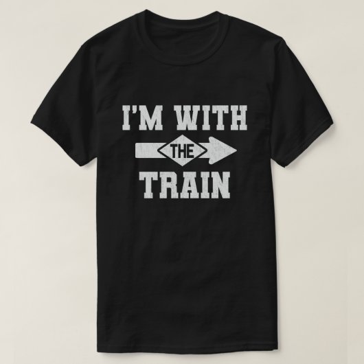 Ik ben bij de trein die overeenkomt met Halloween T-shirt (Design voorkant)