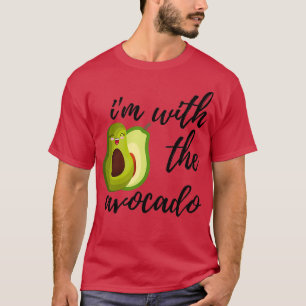 IK BEN BIJ DE TSHIR AVOCADO. T-SHIRT