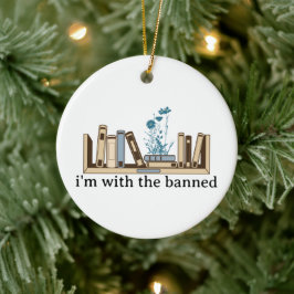 Ik ben bij de verboden boeken-grappig keramisch ornament