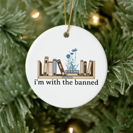 Ik ben bij de verboden boeken-grappig keramisch ornament (Boom)