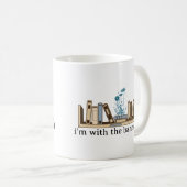 Ik ben bij de verboden boeken-grappig koffiemok (Voorkant rechts)