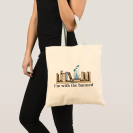 Ik ben bij de verboden boeken-grappig tote bag
