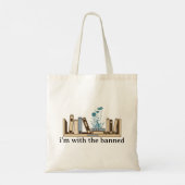 Ik ben bij de verboden boeken-grappig tote bag (Achterkant)