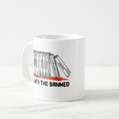 Ik ben bij de verboden boeken koffiemok (Voorkant links)