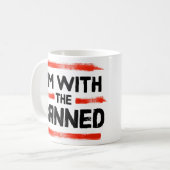 Ik ben bij de verboden boeken koffiemok (Voorkant links)