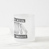 Ik ben bij de verboden boeken matglas koffiemok (Voorkant links)