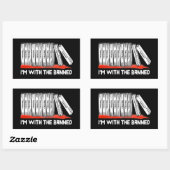 Ik ben bij de verboden boeken rechthoekige sticker (Vel)