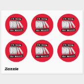 Ik ben bij de verboden boeken ronde sticker (Vel)