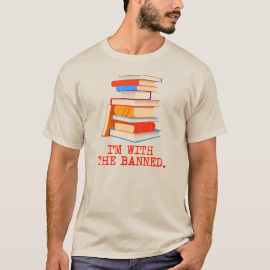 Ik ben bij de verboden boeken t-shirt (Voorkant)