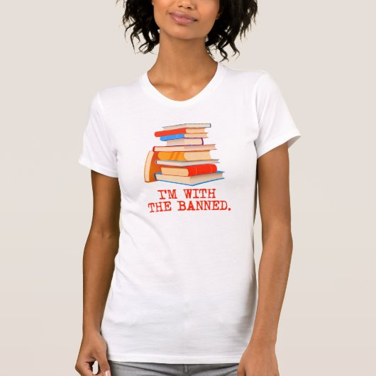 Ik ben bij de verboden boeken t-shirt (Voorkant)