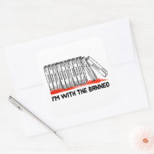 Ik ben bij de verboden boeken vierkante sticker (Envelop)