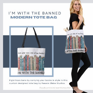Ik ben bij de Verboden Literatuur Boodschappentas Tote Bag