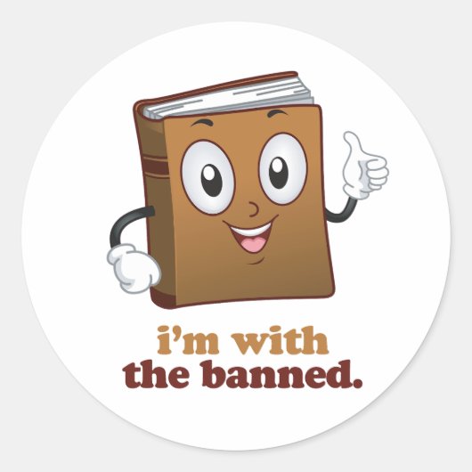Ik ben bij de verboden ronde sticker (Voorkant)