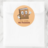 Ik ben bij de verboden ronde sticker (Tas)