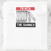 Ik ben bij de verboden vierkante sticker (Tas)