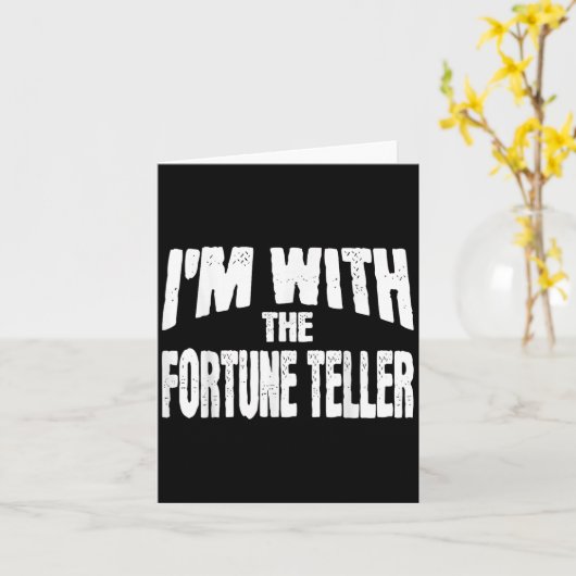 Ik ben bij de waarzegster Funny Matching Halloween Kaart (Gele Bloem)