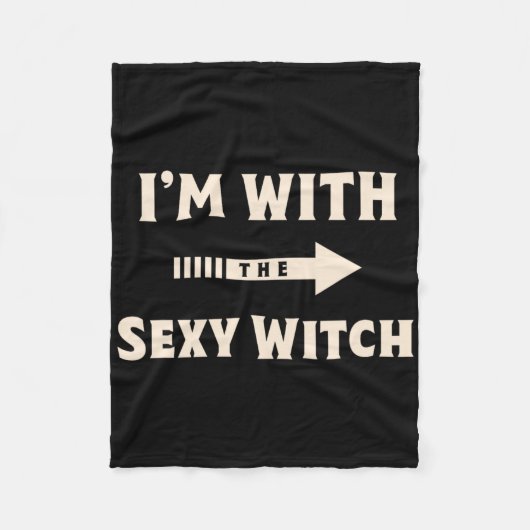 Ik ben bij de Y Witch Halloween kostuum partij wed Fleece Deken (Voorkant)