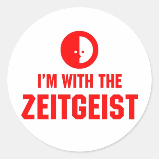 Ik ben bij de ZEITGEIST Ronde Sticker (Voorkant)