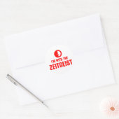 Ik ben bij de ZEITGEIST Ronde Sticker (Envelop)