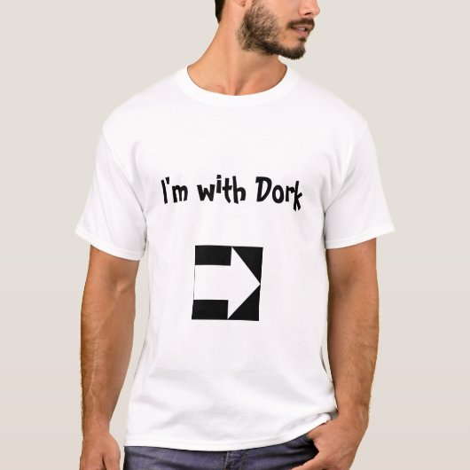 Ik ben bij Dork (links) T-shirt (Voorkant)