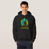 Ik ben bij haar Aarde-dag-planeet Aarde-omgeving Hoodie (Voorkant volledig)