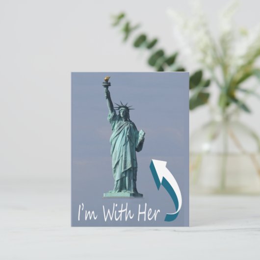 Ik ben bij haar! briefkaart (Staand voorkant)