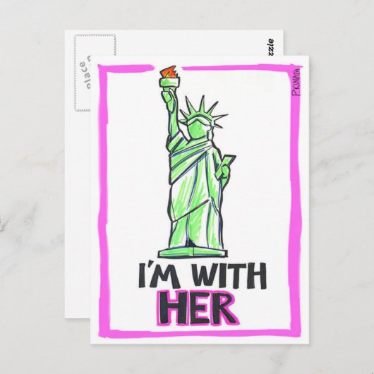 Ik ben bij haar briefkaart (Voorkant / Achterkant)