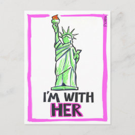 Ik ben bij haar briefkaart