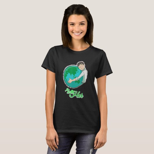 Ik ben bij haar Erde Planet Climate Change Environ T-shirt (Voorkant volledig)
